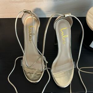 Lulu’s clear front lace up heels